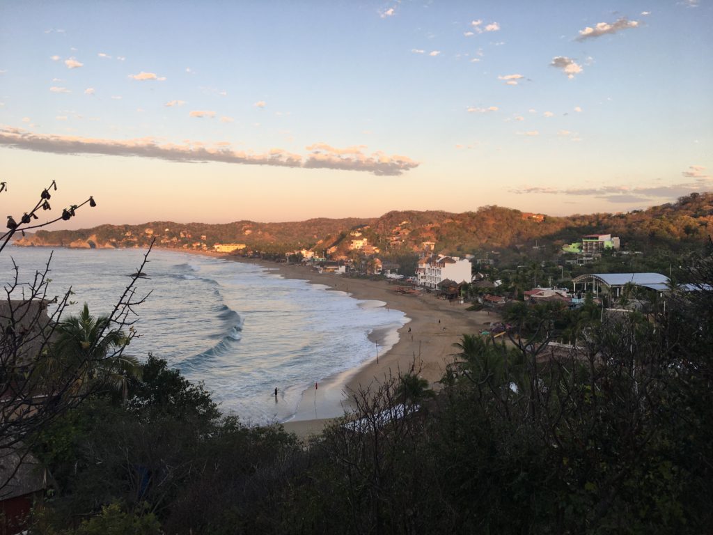 View of zipolite beach mexico beach