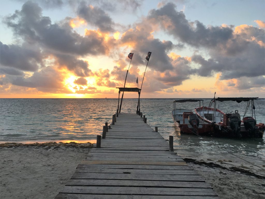 wooden boat dock sunrise boat